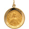 14k Yellow Gold Round St. Theresa Medal (18MM)