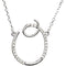 Diamond Initial Letter 'O' Rhodium-Plated 14k White Gold Pendant Necklace, 17" (GH, I1, 1/10 Ctw)