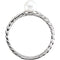 White Freshwater Cultured Pearl Rope-Trim Ring, Rhodium-Plated 14k White Gold (5.5-6mm)