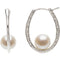 Freshwater Cultured Pearl Hoop Earrings, Sterling Silver (7.5-8mm)