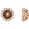 Diamond Cluster Earring Jackets, 14k Rose Gold (4.6 MM) (0.16 Ctw, G-H Color, I2 Clarity)