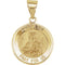 14k Yellow Gold Round Hollow St. Lucy Medal (15MM)