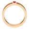 Ruby Baguette Negative Space Ring, 14k Rose Gold, Size 5