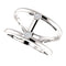 Platinum Diamond Two-Stone Negative Space Ring, Size 7 (.06 Ctw, G-H Color, SI2-SI3 Clarity)