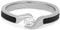 Diamond Solitaire Crushed Dinosaur Bone 4mm Comfort-Fit Titanium Engagement Bypass Ring (.25Ct, Color G, Clarity SI1) Size 8.5