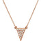 Diamond Triangle Necklace, 14k Rose Gold, 16.5" (.2 Ctw, GH Color, I1 Clarity)