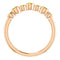 Peridot 7-Stone 3.25mm Ring, 14k Rose Gold, Size 7