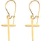 14k Yellow Gold Cross Dangle Earring