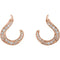 Diamond Crescent Earrings, 14k Rose Gold (.375 Ctw, GH Color, I1 Clarity)