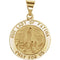 14k Yellow Gold Round Hollow Fatima Medal (18.25 MM)