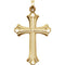 Fleury Hollow Cross 14k Yellow Gold Pendant (40.7X22.7 MM)