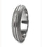 Two Pinstripes with Sandblasted Titanium Wedding Band 4mm Comfort Fit