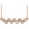 Bezel-Set Diamond Bar Necklace, 14k Rose Gold, 16-18" (0.5 Ctw, G-H Color,I1 Clarity)