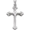 Botonee Bead Finish Cross 14k White Gold Pendant