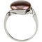 Chocolate Freshwater Cultured Coin Pearl Ring, Sterling Silver (13-14mm)