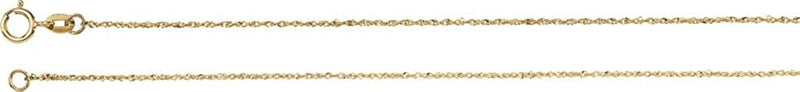 .50mm 14k Yellow Gold Diamond Cut Singapore Chain Bracelet, 7"