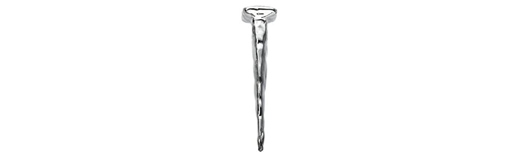 Men's Crucifixion of Jesus Nail 10k White Gold Pendant