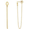 Petite Leaf Chain Dangle Earrings, 14k Yellow Gold