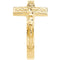 10K Yellow Gold Gentlemens Crucifix Chastity Ring, Size 10