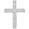 Diamond Coticed Cross Rhodium-Plated 14k White Gold Pendant (.5 Ctw, G-H Color, I1 Clarity)