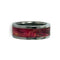 Magenta Burl Inlay 8mm Comfort-Fit Titanium Interchangeable Band, Size 10