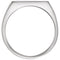 Men's Sterling Silver Brushed Signet Ring (7x15 mm)