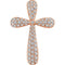 Diamond Petal Cross Pendant, 14k Rose Gold (1 Ctw, H+ Color, I1 Clarity)