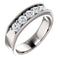 Platinum Men's Diamond Beaded Ring (1 Ctw, Color G-H, SI2-SI3 Clarity) Size 14.75