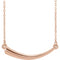 Mirror-Polished Horn Necklace, 14k Rose Gold, 18"