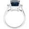 London Blue Topaz and Diamond Ring, 14k White Gold, Size 9 (.10 Cttw, GH Color, I2 Clarity)