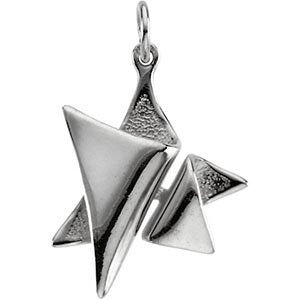 Elegant Star of David Sterlin Silver Pendant (Made in Holy Land)