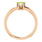 Peridot and Sapphire Two-Stone Ring, 14k Rose Gold, Size 7