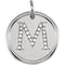 Diamond Initial "M" Pendant, Sterling Silver (0.125 Ctw, Color GH, Clarity I1)