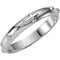 Rosary Ring, 14k White Gold 4mm, Size 10