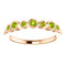 Peridot 7-Stone 3.25mm Ring, 14k Rose Gold, Size 7