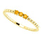 Citrine Beaded Ring, 14k Yellow Gold, Size 6