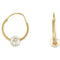 Girl's White Cultured Freshwater Pearl 14k Yellow Gold Earrings, (4.07MM)