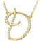 14k Yellow Gold Alphabet Initial Letter D Diamond Necklace, 17" (GH Color, I1 Clarity, 1/8 Cttw)