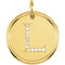 Diamond Initial "L" Pendant, 14k Yellow Gold (.06 Ctw, Color G-H, Clarity I1)