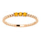 Citrine Beaded Ring, 14k Rose Gold, Size 6.25