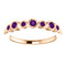 Amethyst 7-Stone 3.25mm Ring, 14k Rose Gold