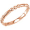 Dot-Dot-Dot-Dash 2.5mm 14k Rose Gold Stacking Ring