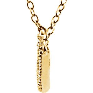 Diamond Bar Necklace in 14k Yellow Gold, 16-18" (1/6 Cttw)