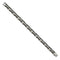 Men's Polished Stainless Steel CZ Black IP Link Bracelet, 7.75"