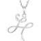 5-Stone Diamond Letter 'H' Initial 14k White Gold Pendant Necklace, 18" (.03 Cttw, GH, I1)