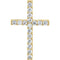 Diamond Petite Cross 14k Yellow Gold Pendant (.625 Ctw, G-H Color, I1 Clarity)