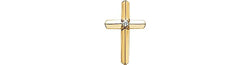 Diamond Cross 14k Yellow Gold Pendant