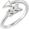 Platinum Bypass Arrow Ring