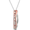 Diamond Heart Sterling Silver and Rose Gold Plate Necklace, 18" (GHI Color, I3 Clarity, 1/10 Cttw)