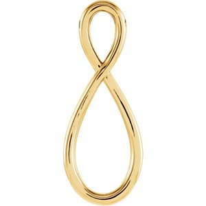 Infinity Style Pendant, 14k Yellow Gold